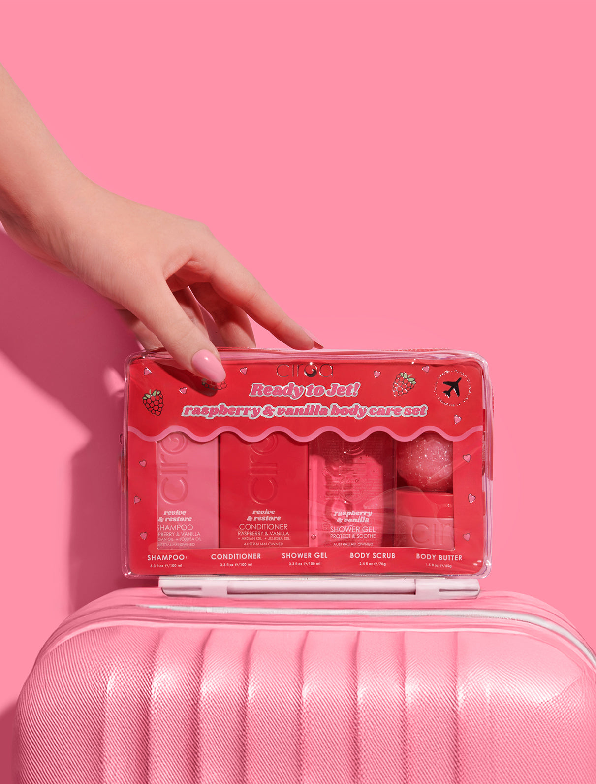 Ciroa Beauty Raspberry & Vanilla Travel Set