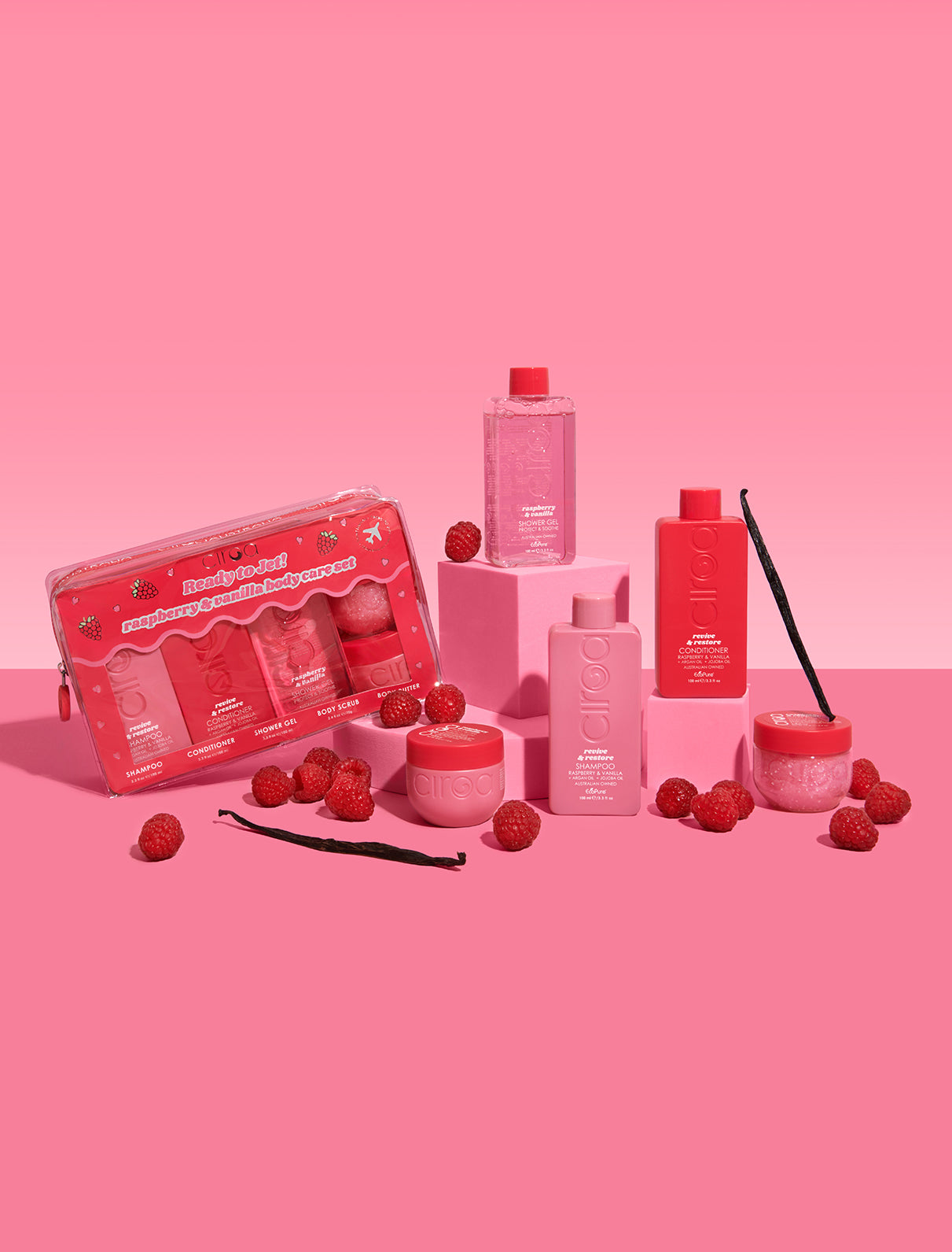 Ciroa Beauty Raspberry & Vanilla Travel Set