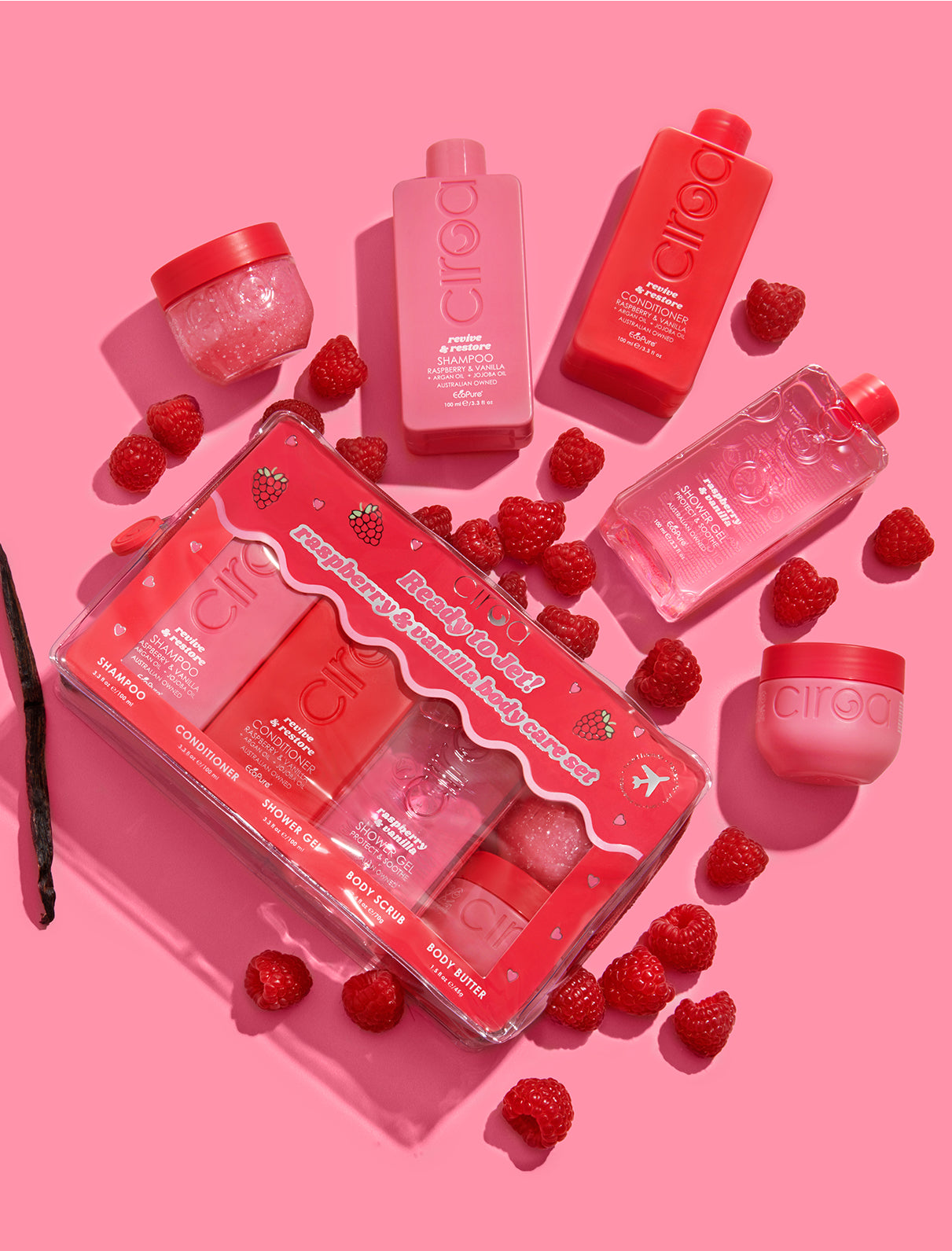 Ciroa Beauty Raspberry & Vanilla Travel Set