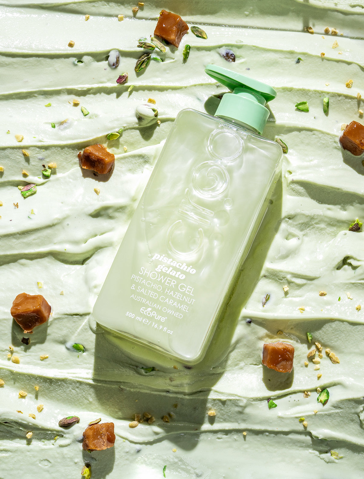 Vanillaicious, Berry Much Love You, Pistachio Gelato Shimmer Shower Gels