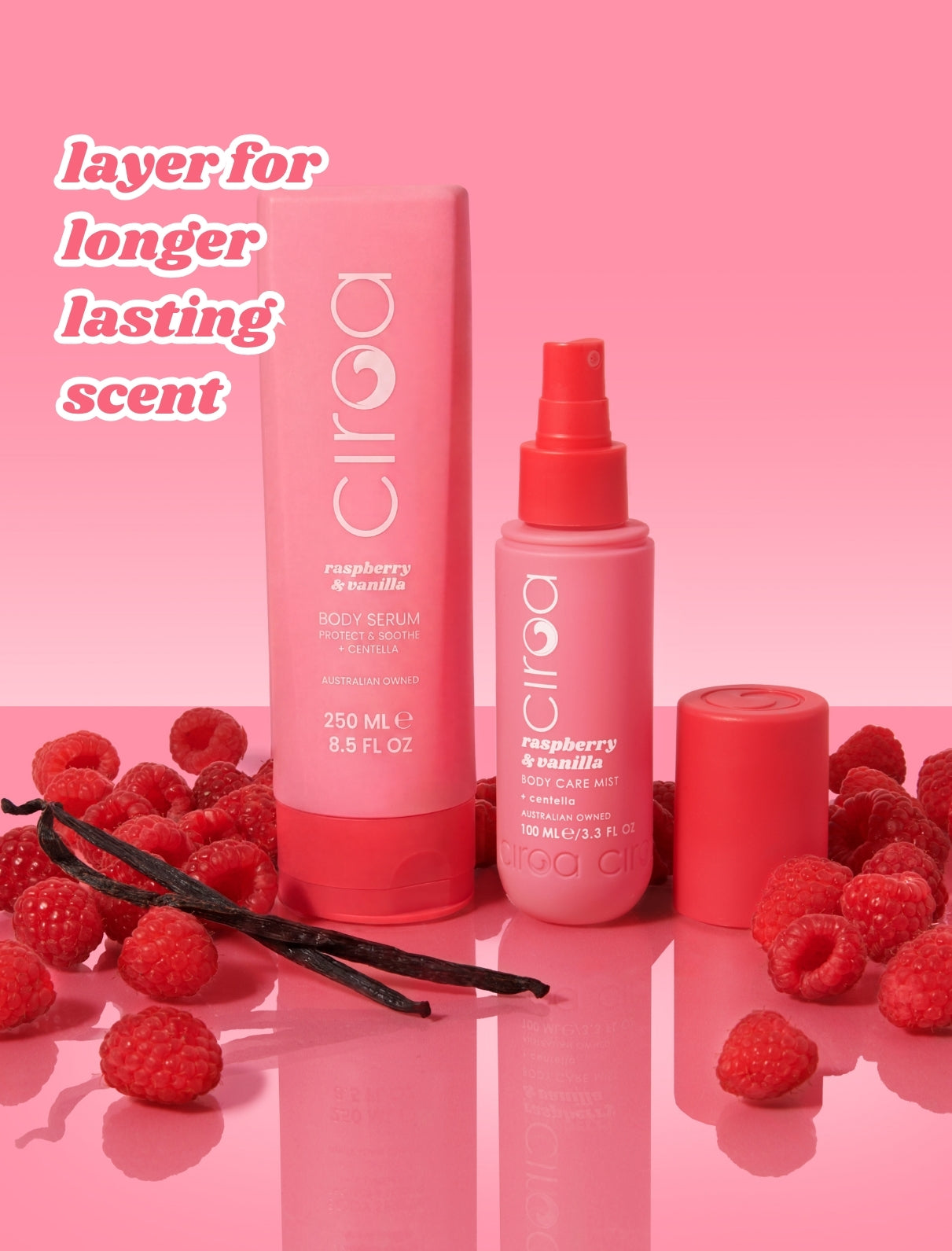 Raspberry & Vanilla Bodycare Mist & Body Serum