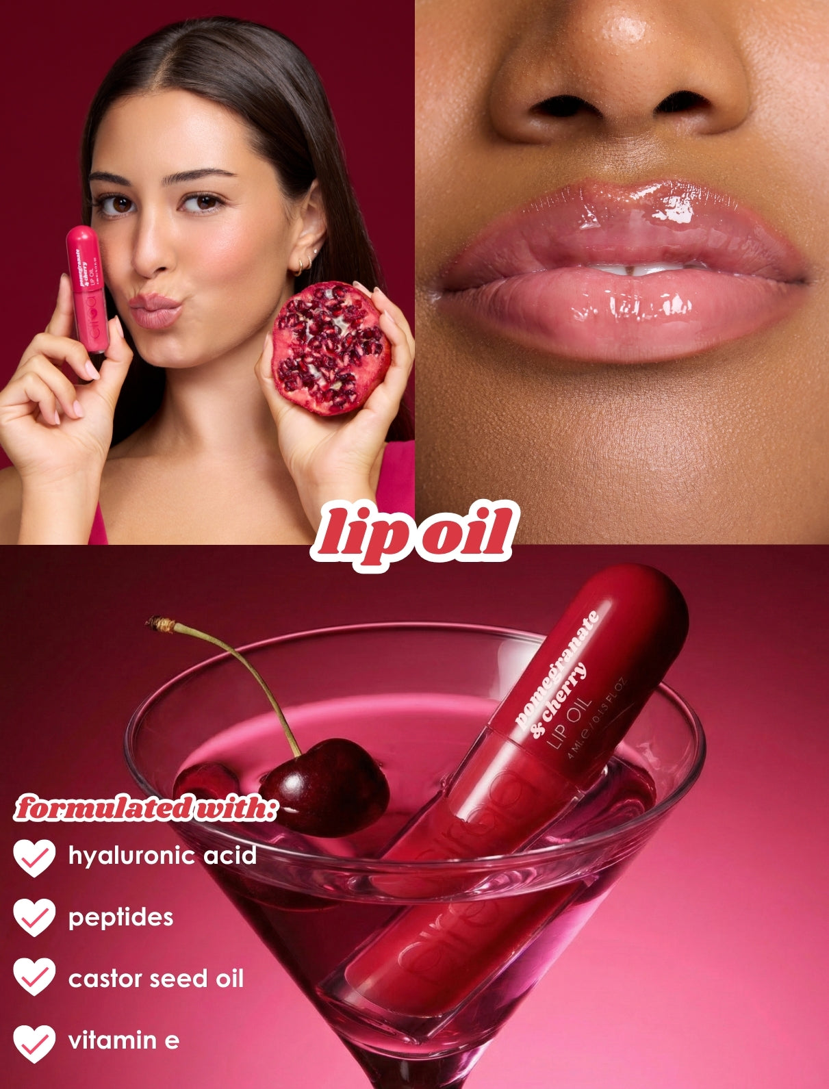 Ciroa Beauty Pomegranate & Cherry Ultimate Lip Care Ritual 3 Piece - Rejuvenates & Soothes