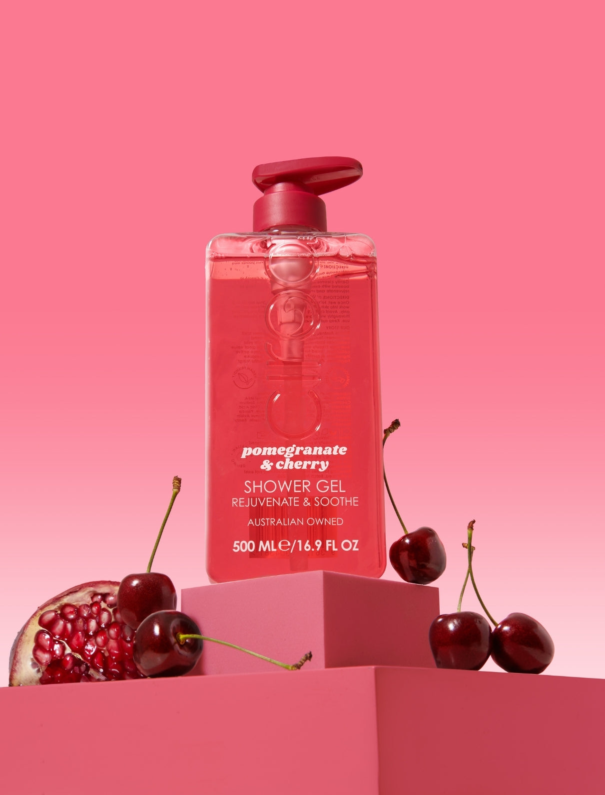 Ciroa Beauty Pomegranate & Cherry Shower Gel 500ml - Rejuvenates & Soothes