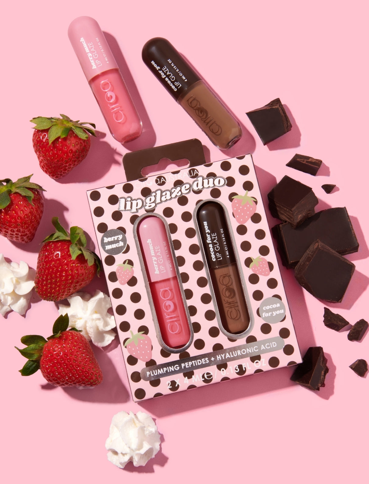 Ciroa Beauty Lip Glaze Duo 2 Piece - Hyaluronic Acid & Peptides