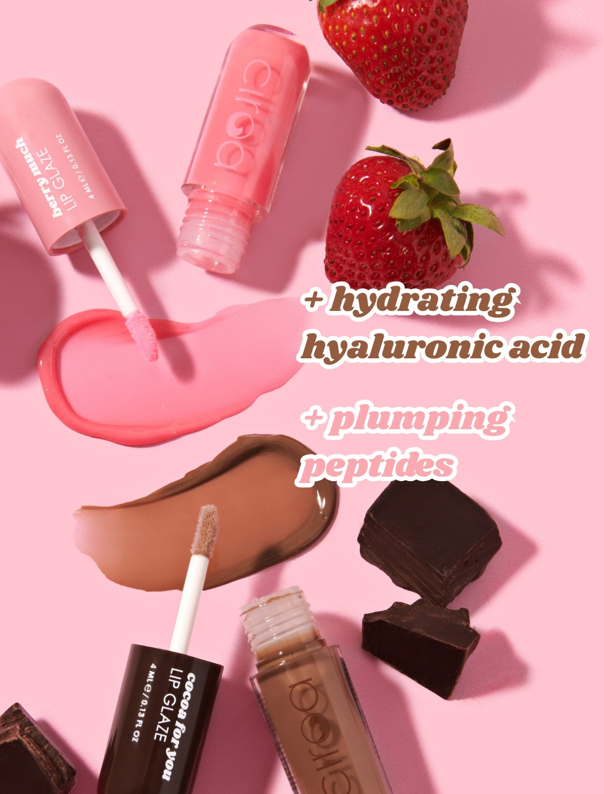 Ciroa Beauty Lip Glaze Duo 2 Piece - Hyaluronic Acid & Peptides