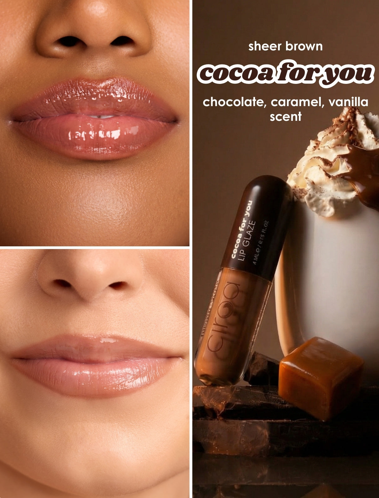 Ciroa Beauty Lip Glaze Duo 2 Piece - Hyaluronic Acid & Peptides