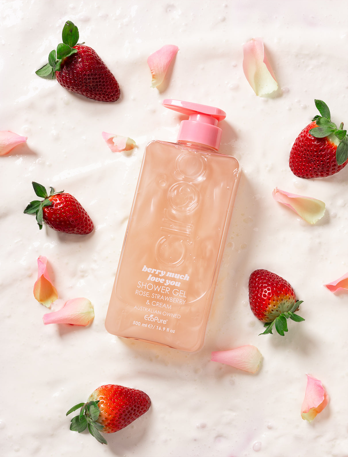 Vanillaicious, Berry Much Love You, Pistachio Gelato Shimmer Shower Gels